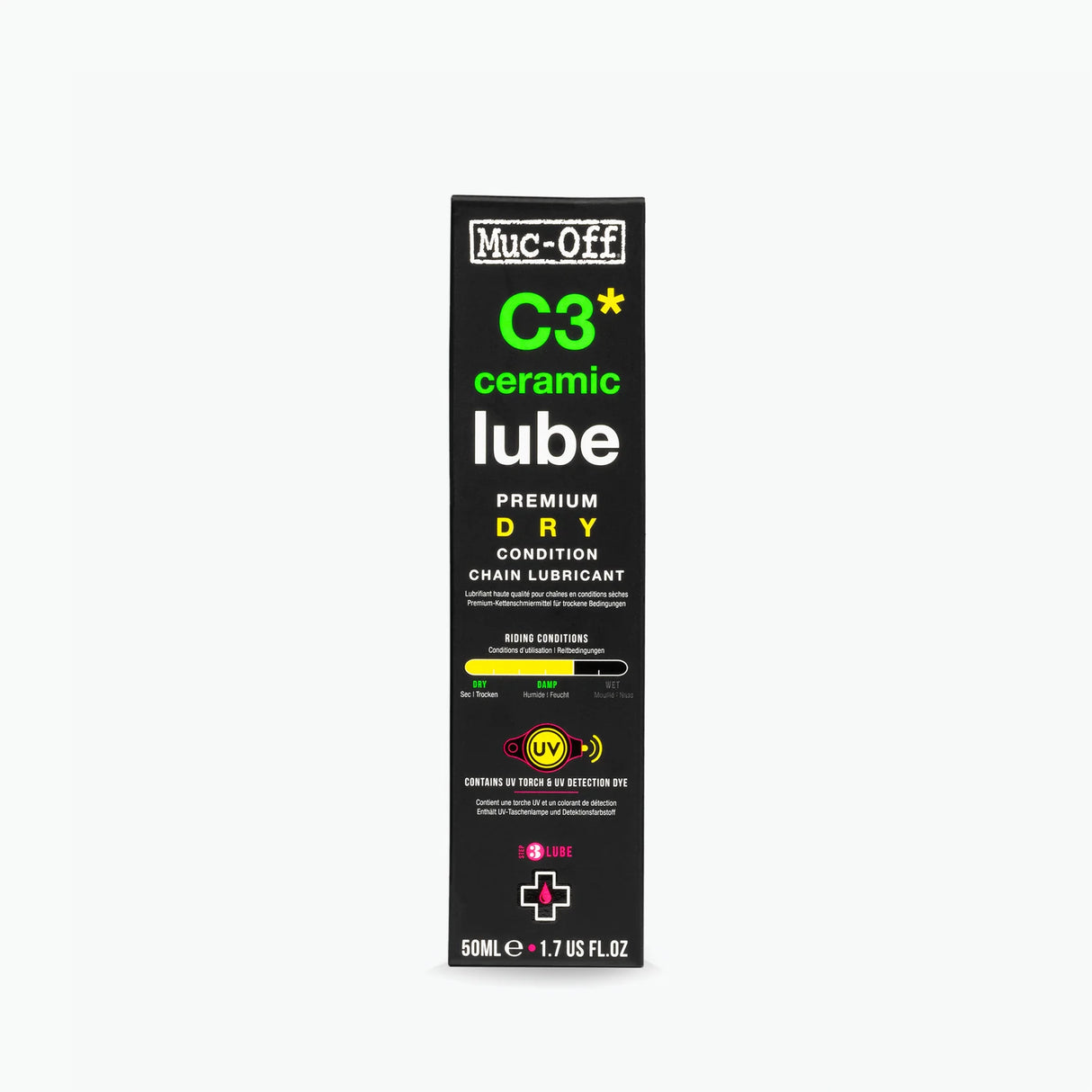 Muc-Off C3 Ceramic Dry Chain Lube 120ml – Bike Lubricant