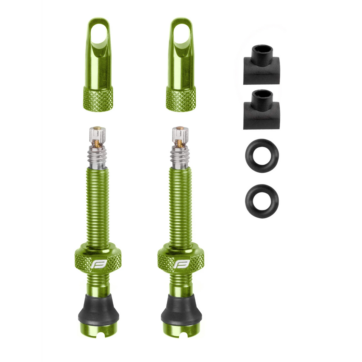 FORCE valve set for tubeless 2xFV 44mm, Green