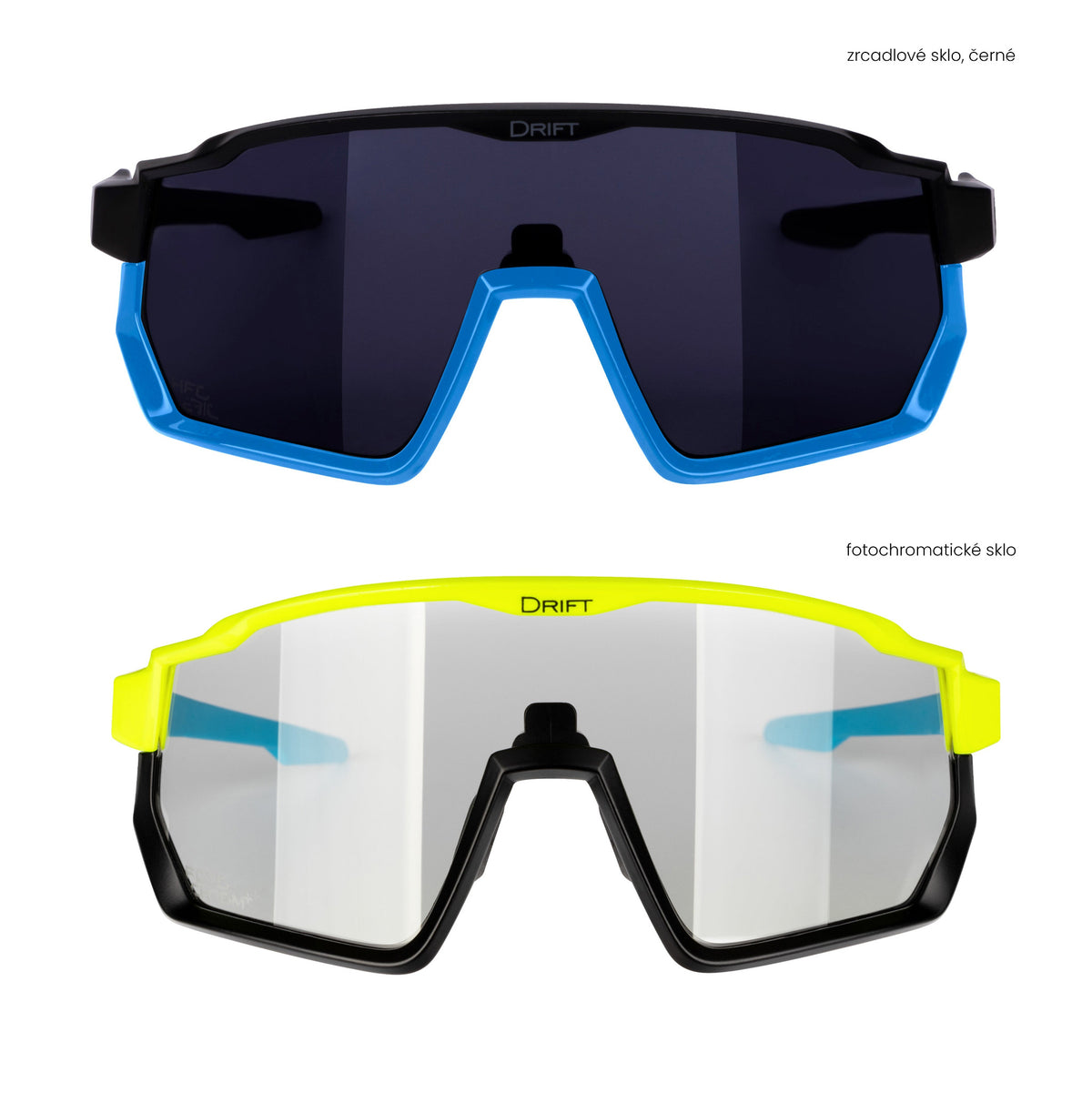 FORCE glasses DRIFT 1x fluo+1x black,photo+blk SET