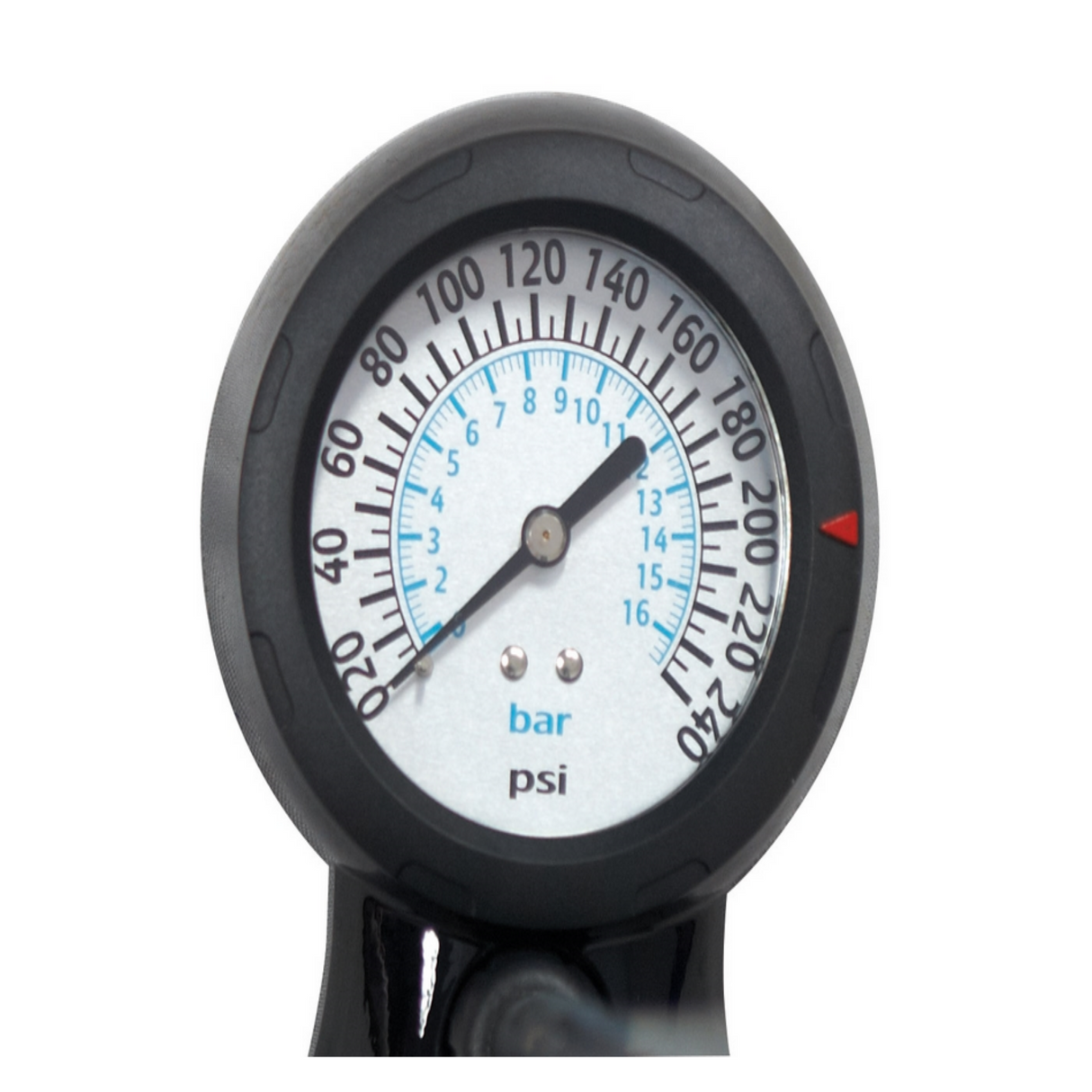 FORCE floor pump WORKSHOP Al 16,5 bar, black