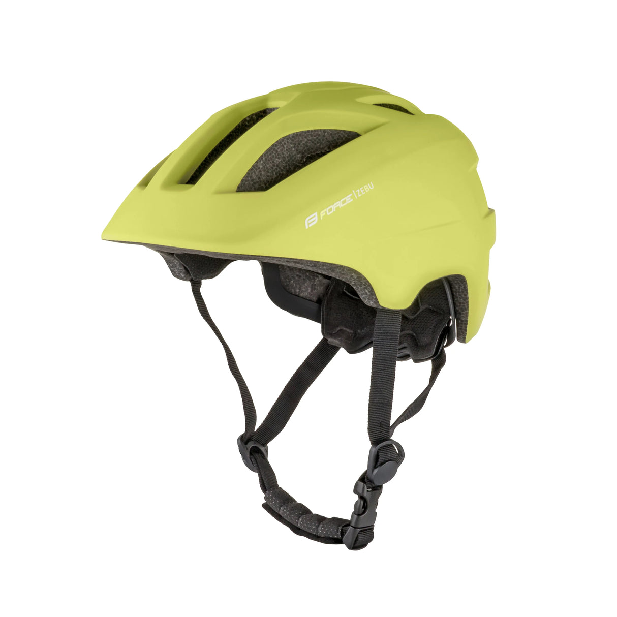 FORCE Kids Helmet ZEBU with light, lime XS-S