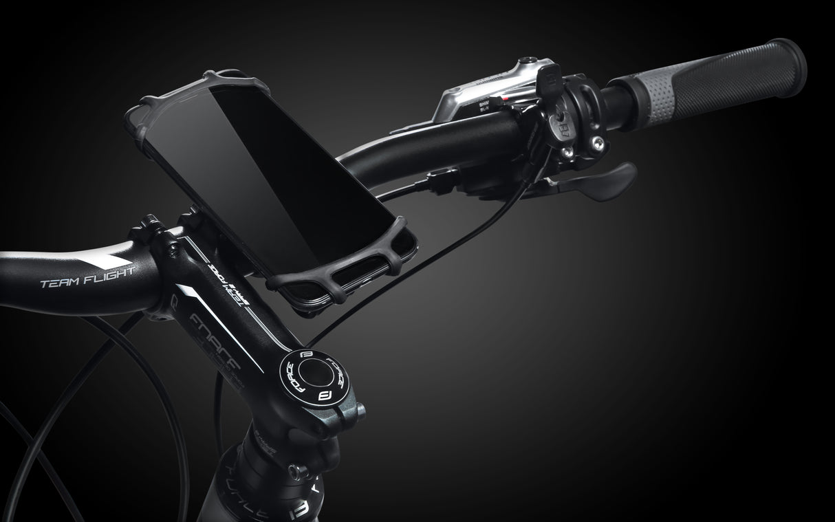 FORCE holder for phone on handlebars, silicone blk