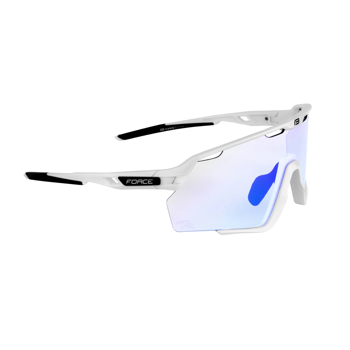 FORCE CYCLONE Cycling Sunglasses White Blue Photochromic