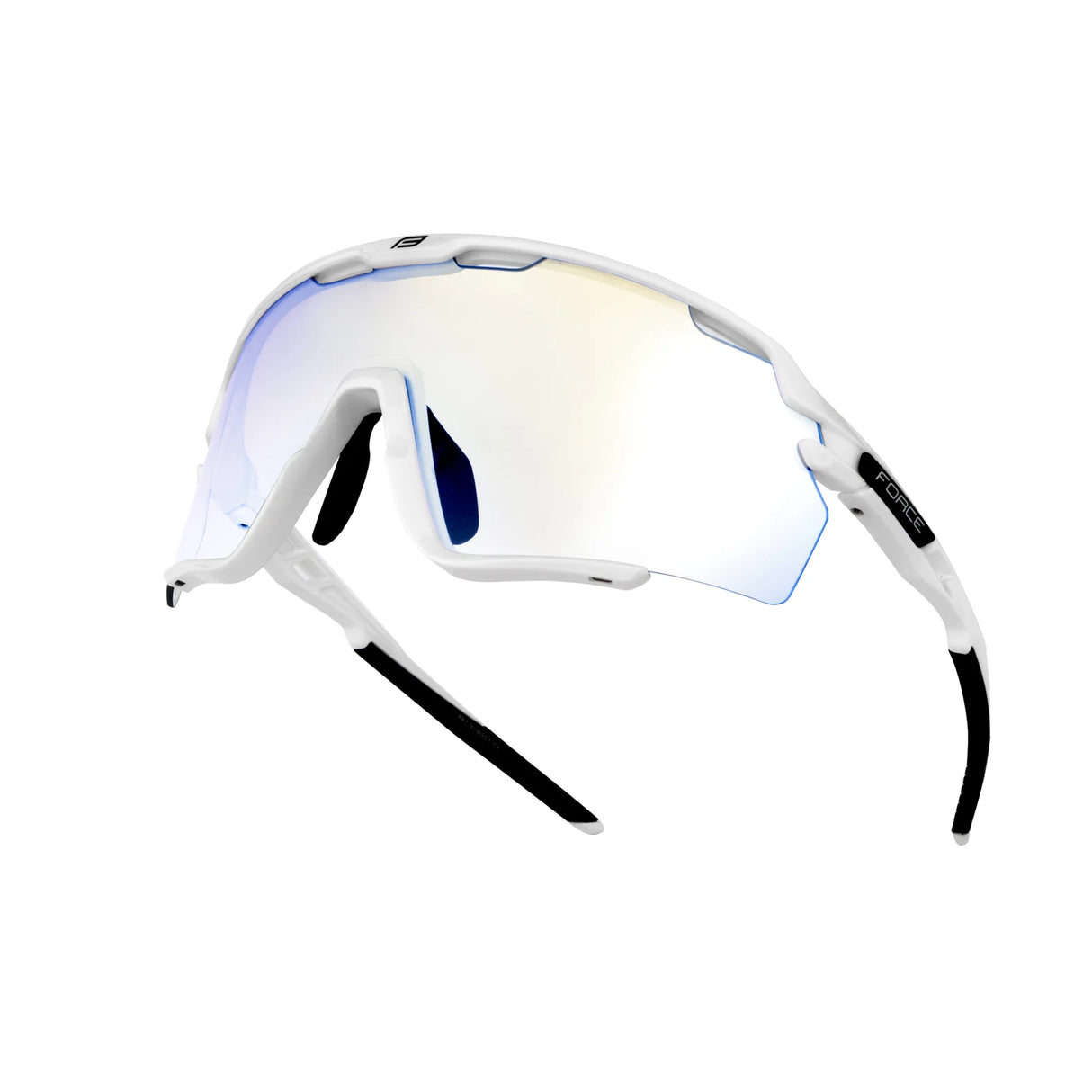 FORCE CYCLONE Cycling Sunglasses White Blue Photochromic
