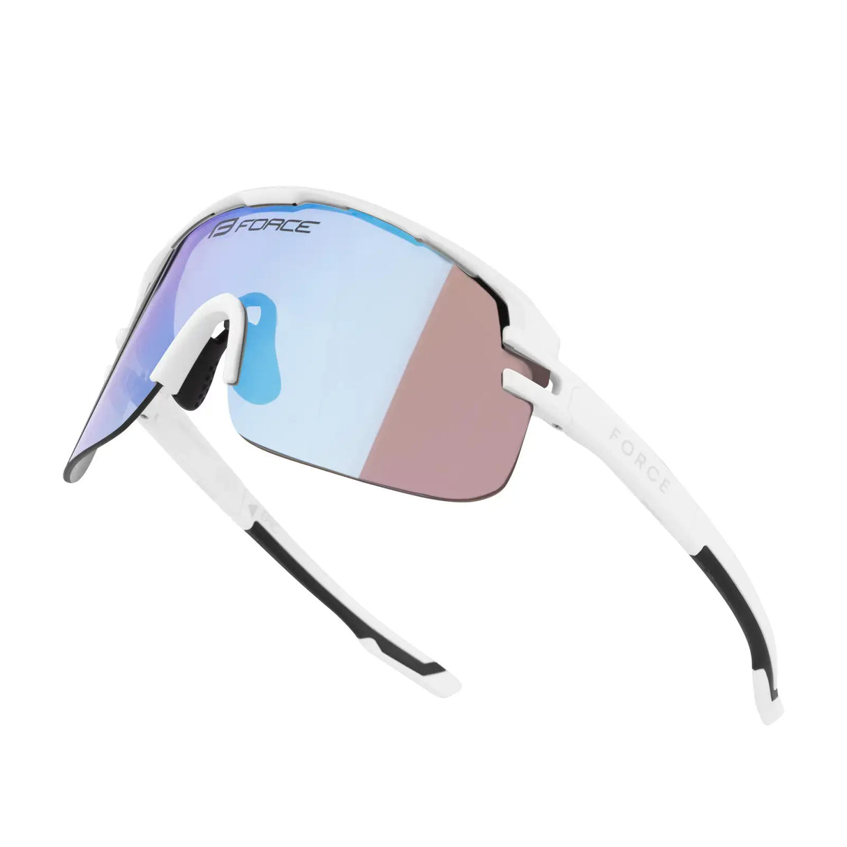 FORCE EPIC Cycling Sunglasses White Blue Photochromic