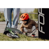 FORCE Kids Helmet  ZEBU with light, Orange XS-S