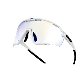 FORCE sunglasses CYCLONE white, blue photo. lens