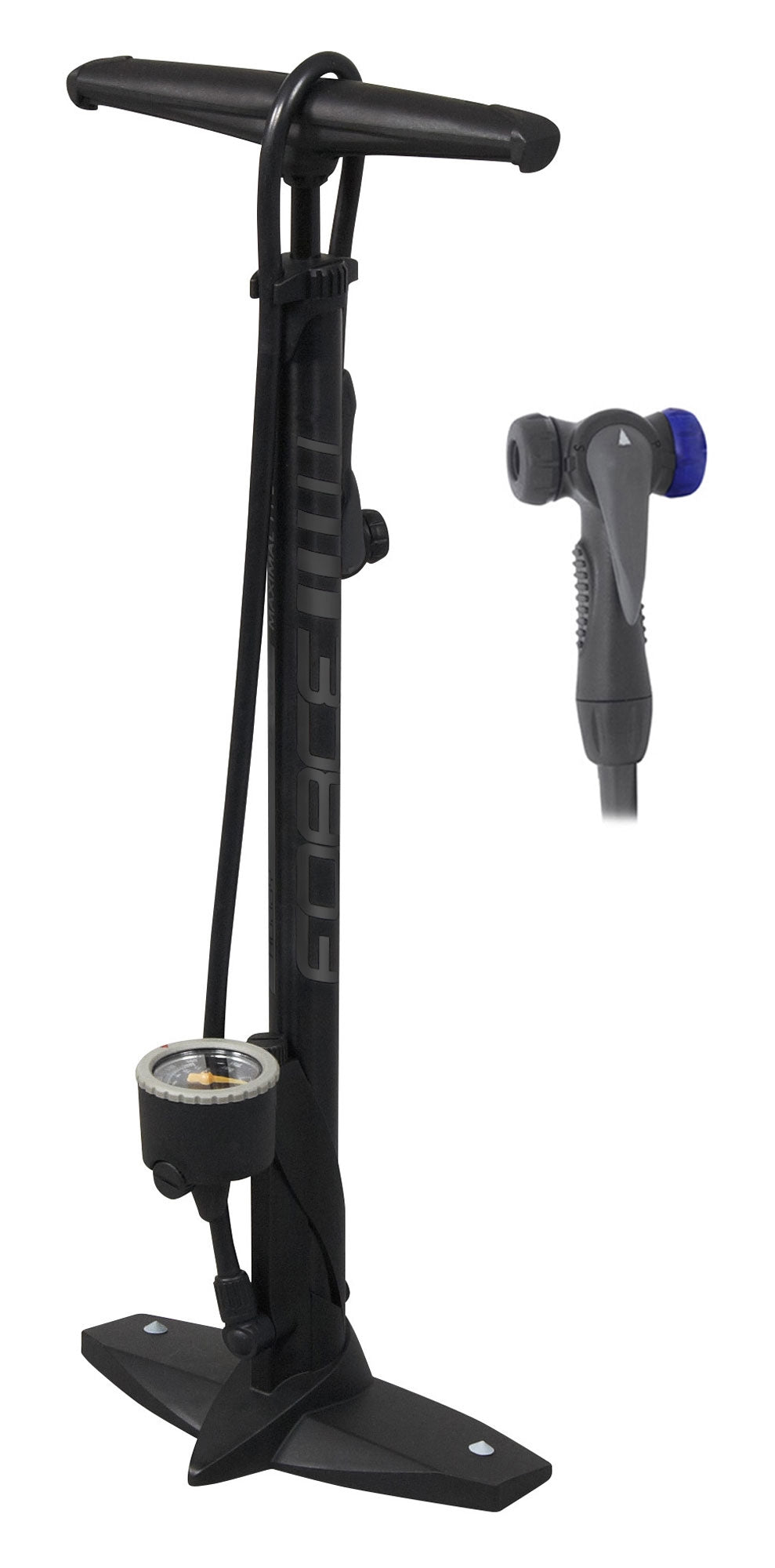 FORCE floor pump HOBBY Al 11 bar, black