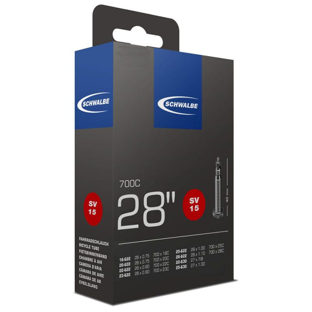 Schwalbe SV15 Road Inner Tube 700C 18–25mm Presta 40mm