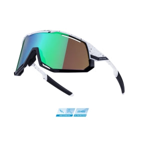 FORCE sunglasses  ATTIC, white-blk,green contrast. lens