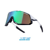 FORCE sunglasses  ATTIC, white-blk,green contrast. lens