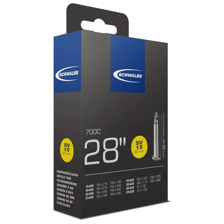 Schwalbe SV15 Road Bike Inner Tube 700x18–25C Presta Valve 60mm