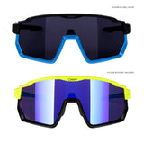 FORCE DRIFT Cycling Sunglasses Set Fluo Black Contrast Lens