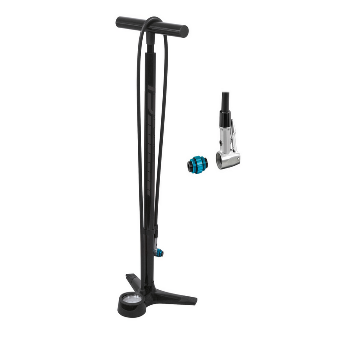 FORCE floor pump WORKSHOP Al 16,5 bar, black
