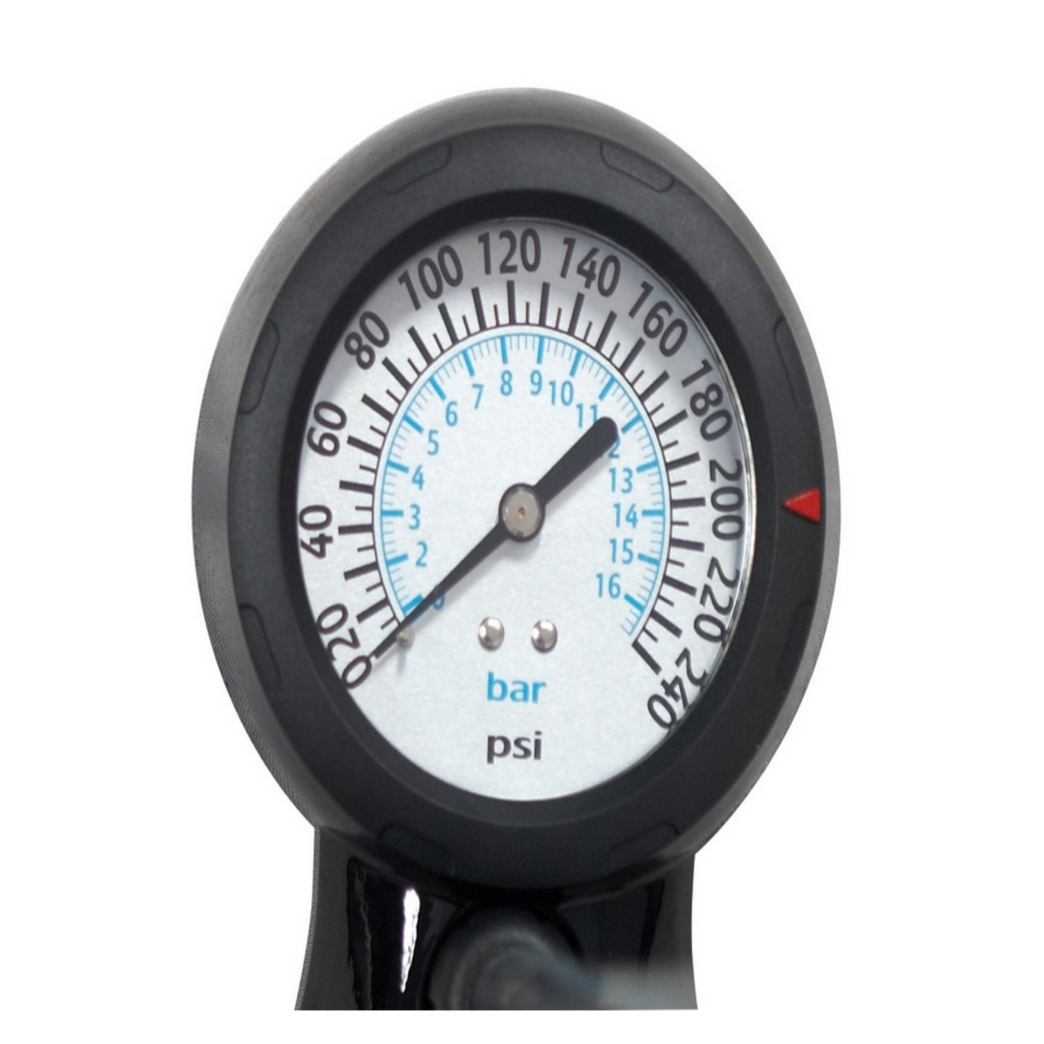 FORCE floor pump WORKSHOP Al 16,5 bar, black