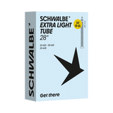 SCHWALBE EXTRA LIGHT TUBE 15-EL (28") black 80mm Presta