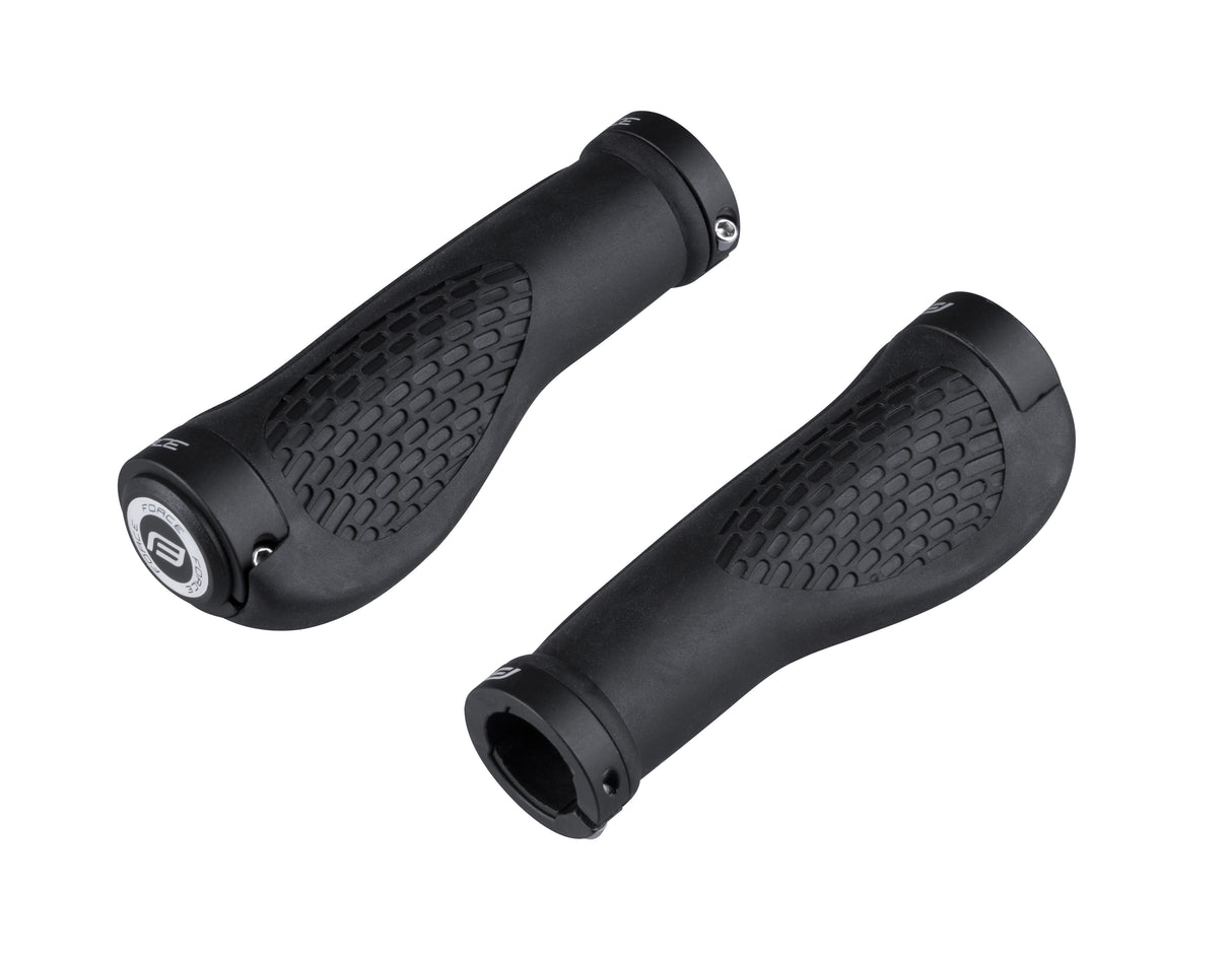 FORCE grips ERGO with locking, black, packed
