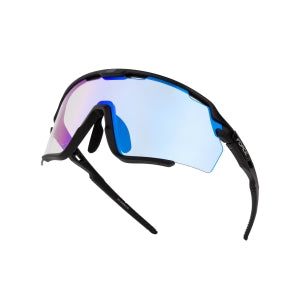 FORCE sunglasses CYCLONE black, blue photo. lens