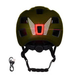 FORCE Kids Helmet  ZEBU with light, lime XS-S