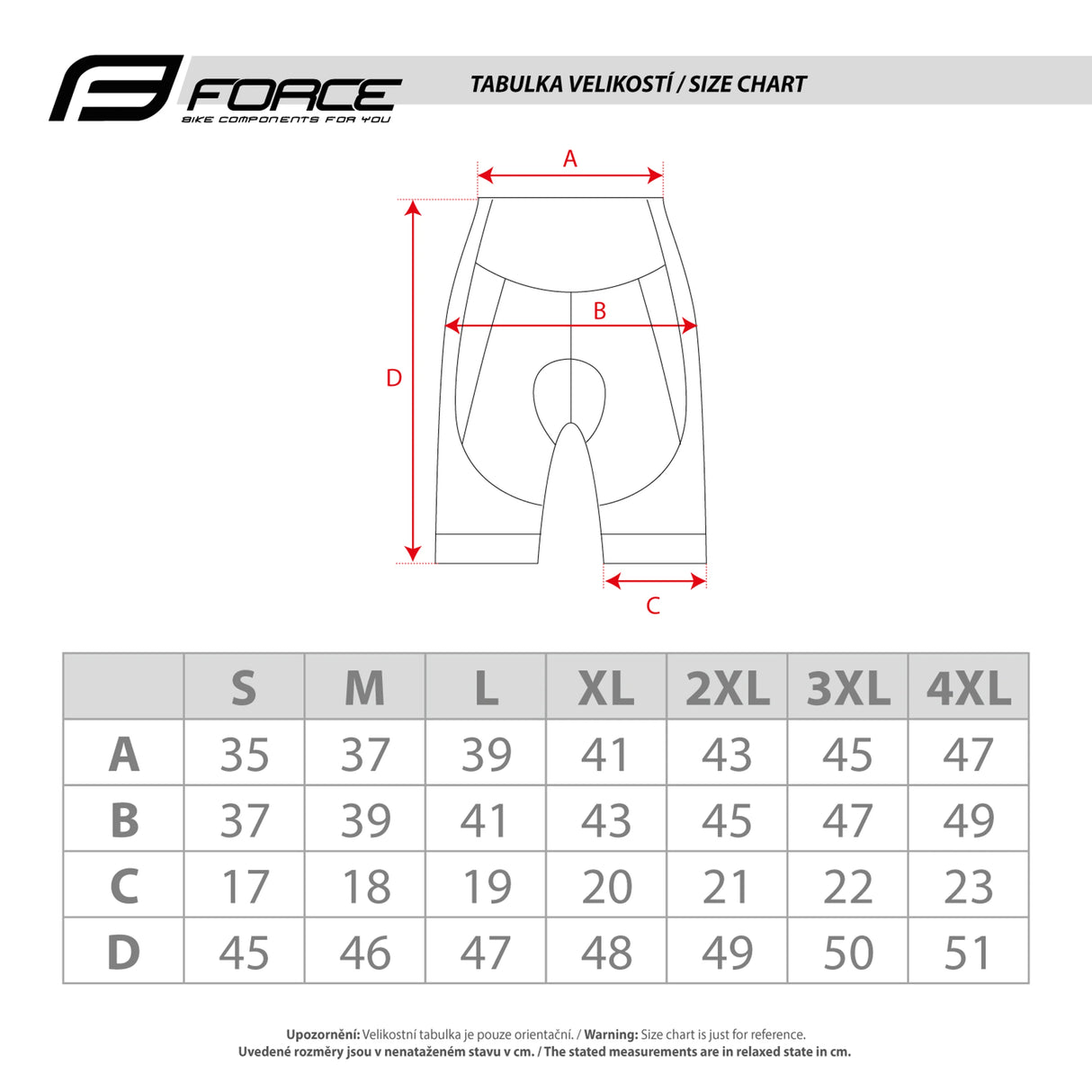 FORCE Shorts PACE To Waist With Pad