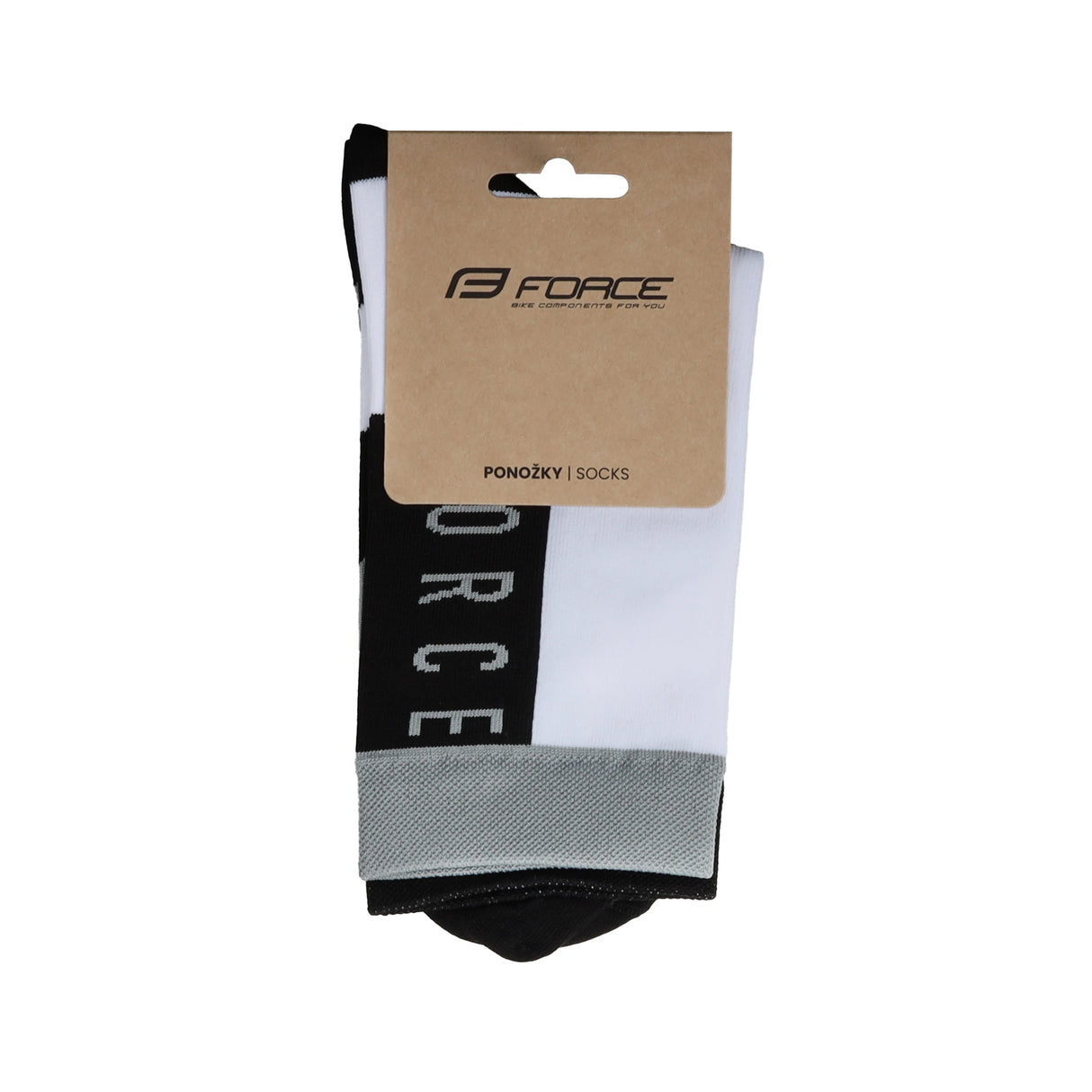 FORCE SLANTED SOCKS, Black-White
