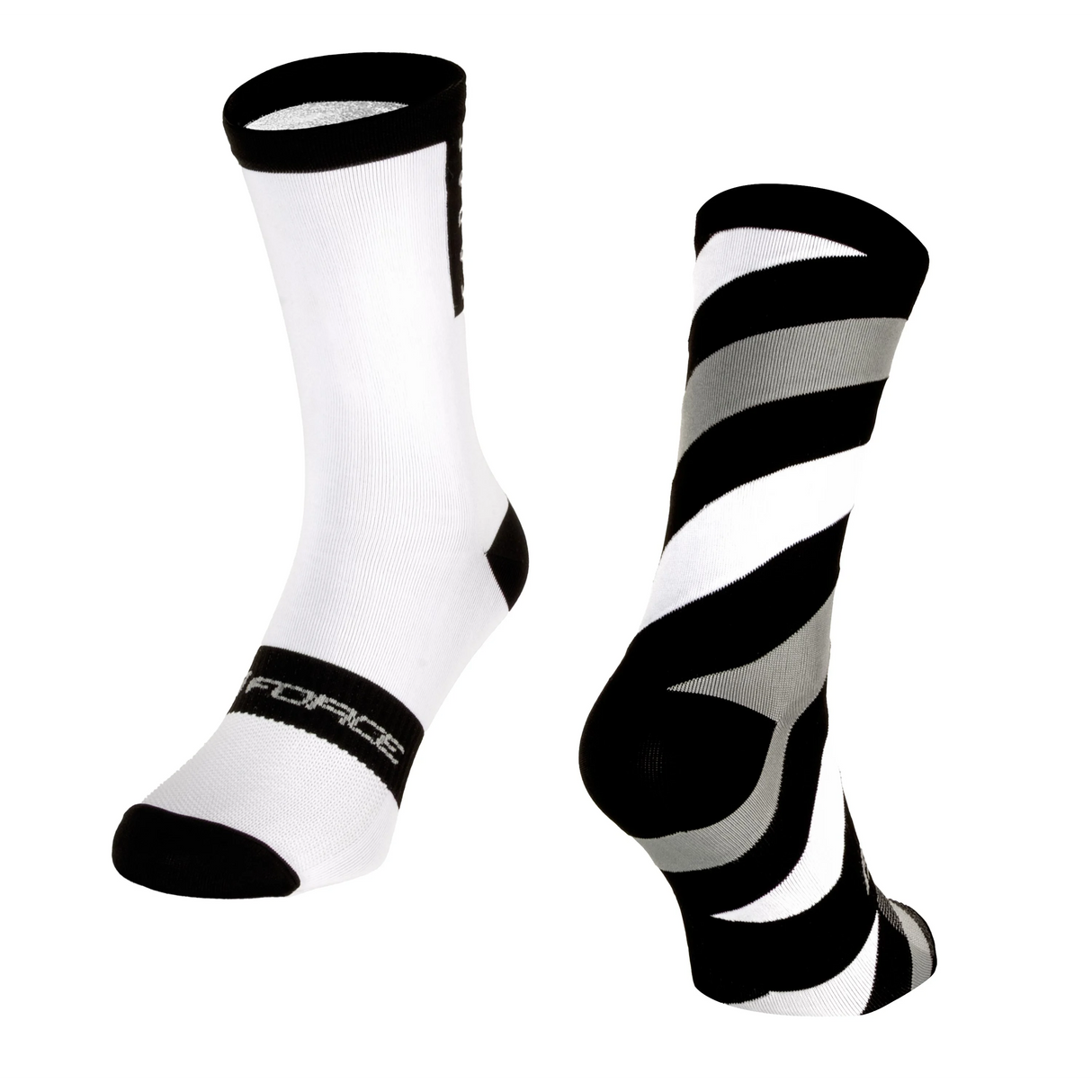 FORCE SLANTED SOCKS, Black-White
