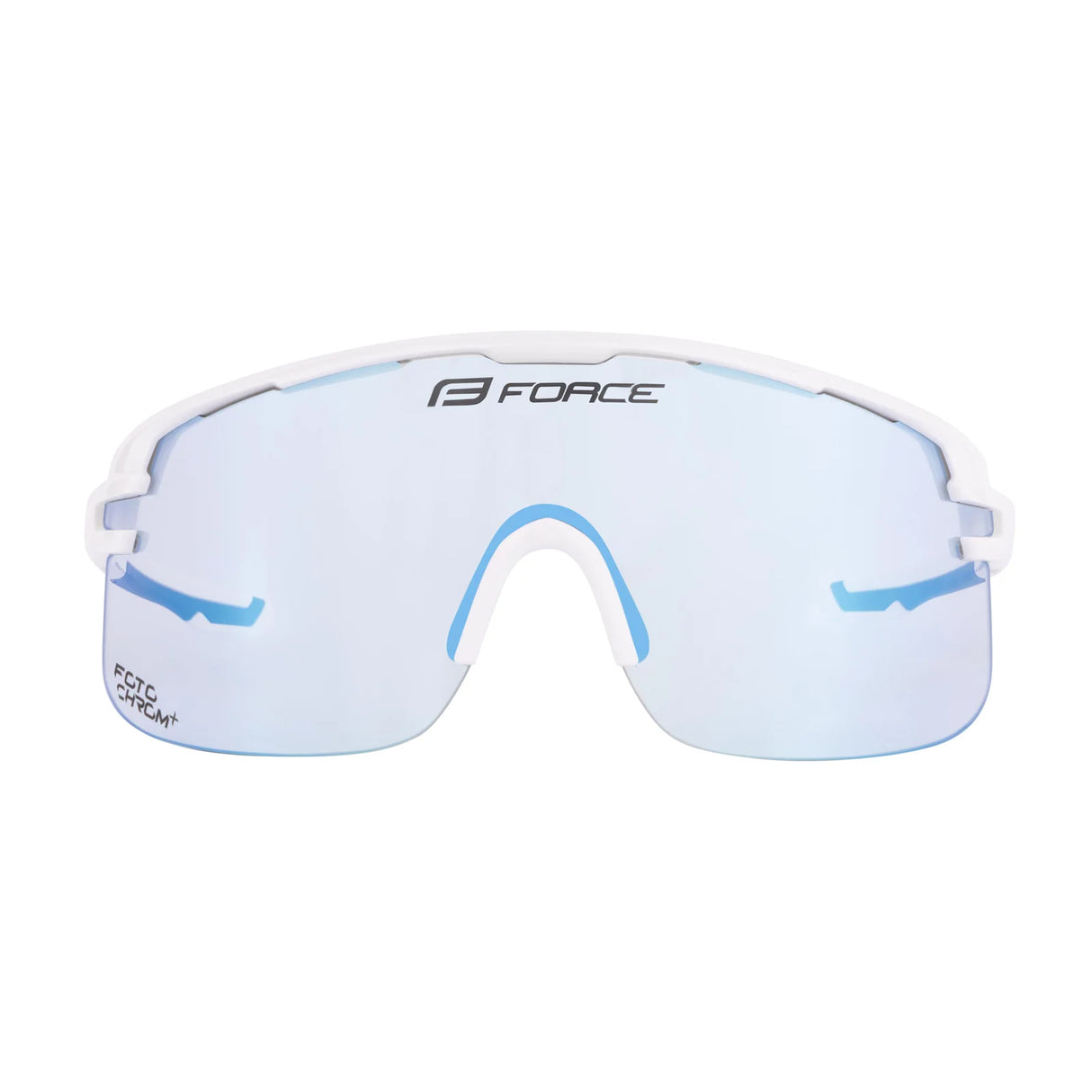 FORCE EPIC Cycling Sunglasses White Blue Photochromic